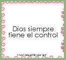 Dios siempre tiene el control