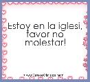 Estoy en la iglesi, favor no molestar!
