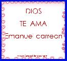               
                    DIOS
            
TE  AMA

Emanuel carreon