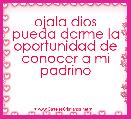 ojala dios pueda darme la oportunidad de conocer a mi padrino