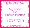 BIENVENIDA

My NiÃ±a
De
Lindos Positos

I LOVE YOU♥