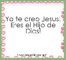 Yo te creo Jesus! Eres el Hijo de Dios!