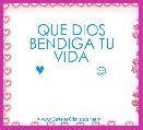 QUE DIOS BENDIGA TU VIDA
♥            ☺