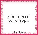 que todo el senor sepa