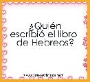 Â¿QuiÃ©n
escribiÃ³ el libro 
de Hebreos?