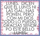LUNES,  DICEN QUE EL LUNES NI LAS GALLINAS PONEN, PERO CON MI DIOS TODO LO PUEDO, GRACIAS SENOR PO ESTE BELLO LUNES