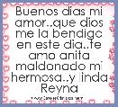 Buenos dias mi amor..que dios me la bendiga en este dia..te amo anita maldonado mi hermosa..y linda Reyna
