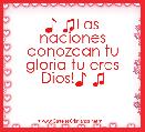 ♪ ♫Las naciones conozcan tu gloria tu eres Dios!♪ ♫