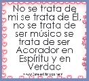 No se trata de mi se trata de Ãl, no se trata de ser mÃºsico se trata de ser Adorador en EspÃ­ritu y en Verdad