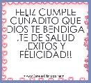  FELIZ CUMPLE CUÃADITO QUE DIOS TE BENDIGA ,TE DE SALUD ,EXITOS Y FELICIDAD!!