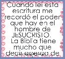 Cuando leÃ­ esta escritura me recordÃ³ el poder que hay en el hombre de JESUCRISTO. 
 La Biblia tiene mucho que decir acerca de Su 
