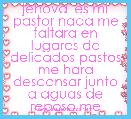 jehova' es mi pastor nada me faltara en lugares de delicados pastos me hara descansar junto a aguas de reposo me pastoreara confo