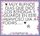 ♥ MUY BUENOS DIAS QUE DIOS LOS BENDIGA Y GUARDE EN ESTE HERMOSO DIA A TOD@S..... ♥                         Â®