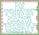                 YOLA
FELIZ CUMPLEAÃâOSÃ¢â¢Â¥ Ã¢ËÂºDESEO QUE DIOS PADRE CUMPLA LAS PETICIONES DE TU CORAZON Y TE BENDIGA EN TODO MOMENT