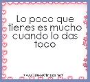 Lo poco que tienes es mucho cuando lo das todo