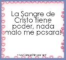 La Sangre de Cristo tiene poder, nada malo me pasara! 