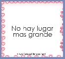 No hay lugar mas grande
