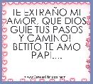 TE EXTRAÃO MI AMOR, QUE DIOS GUÃE TUS PASOS Y CAMINO! 
BETITO TE AMO PAPI....
