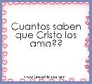 Cuantos saben que Cristo los ama??