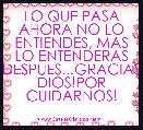 LO QUE PASA AHORA NO LO ENTIENDES, MAS LO ENTENDERAS DESPUES...GRACIAS DIOS!POR CUIDARNOS!