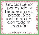Gracias seÃ±or por ayudar y bendecir a mis papÃ¡s. Sigo confiando en ti con todo mÃ­ corazÃ³n 