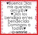 ♥Buenos Dias mis queridos amig@s♥
♥Dios los bendiga entes  bendecido 
Domingos a tod@s♥
☺ sonrie 