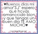 ♥Buenos dias mi amor