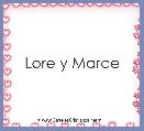 Lore y Marce