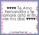 ♥♥♥♥ Te Amo Fernandita y te amare asta el fin de mis dias ♥♥♥♥