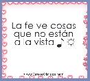 La fe ve cosas 
que no estÃ¡n 
a la vista ♪ ☼