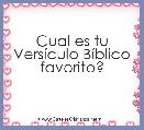 Cual es tu VersÃ­culo BÃ­blico favorito?