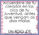 Acuerdate de tu creador en los dias de tu Juventud, antes que vengan los dias malos


UN RDO. DE EDGAR MOISES