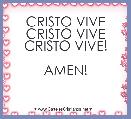 CRISTO VIVE
CRISTO VIVE
CRISTO VIVE!

AMEN!