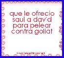 que le ofrecio saul a david para pelear contra goliat