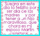 Suegra en este dia la felizito por ser dia de las madres ♡ y por tener a un hijo maravilloso. que ahora es mi esposo Martin