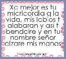 Xq mejor es tu micricordia q la vida, mis labios t alabaran y asi t bendcire y en tu nombre seÃ±or alzare mis manos