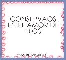 CONSERVAOS EN EL AMOR DE DIOS