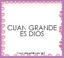 CUAN GRANDE ES DIOS