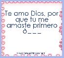 Te amo Dios, por que tu me amaste primero 😃