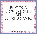EL GOZO
COMO FRUTO DEL
ESPÃRITU SANTO