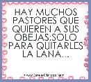 HAY MUCHOS PASTORES QUE QUIEREN A SUS OBEJAS;SOLO PARA QUITARLES LA LANA...