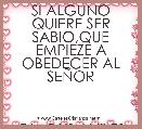 SI ALGUNO QUIERE SER SABIO,QUE EMPIEZE A OBEDECER AL SEÃOR



GLADYS AVILES