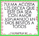 ZULMA ACOSTA LES DECEA QUE ESTE DIA SEA CON AMOR ,ESPERANDO EN DIOS BESITOS A TODOS