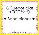 ☼ Buenos dÃ­as
a TOD@s ☼

♥ Bendiciones ♥