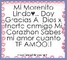 Mi Morenito Lindo♥.. Doy Gracias A  Dios x tnerte cnmigo Mi Corazhon Sabes mi amor cuanto TE AMOO!!  