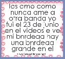 los amo como nunca ame a otra banda yo fui el 23 de junio en el videos e ve mi bnrdeaa hay una bnrdeaa grande en el