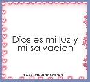 Dios es mi luz y mi salvacion