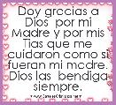 Doy gracias a Dios  por mi Madre y por mis Tias que me cuidaron como si fueran mi madre. Dios las  bendiga siempre.