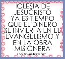 IGLESIA DE JESUCRISTO
YA ES TIEMPO QUE EL DINERO SE INVIERTA EN EL EVANGELISMO Y EN LA OBRA MISIONERA