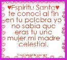 ♥Espiritu Santo♥
te conoci al fin en tu palabra yo no sabia que eras tu una mujer.mi madre celestial.